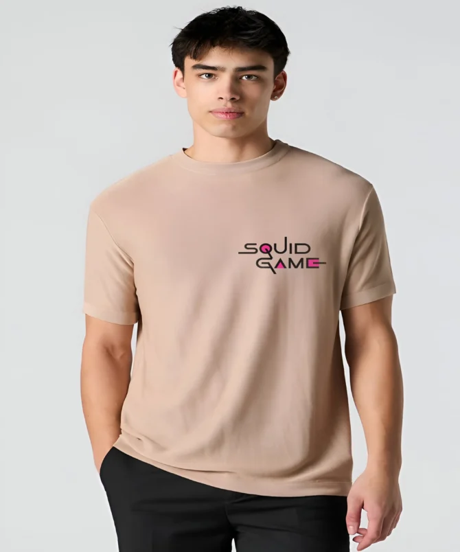 Beige Squid Game Printed Regular fit T-Shirt